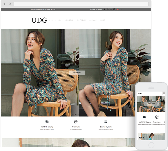 ผลงานการออกแบบเว็บไซต์โดย UDG